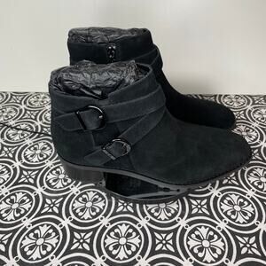 Aqua College Woman's Sela Suede Waterproof Booties Black 10 M